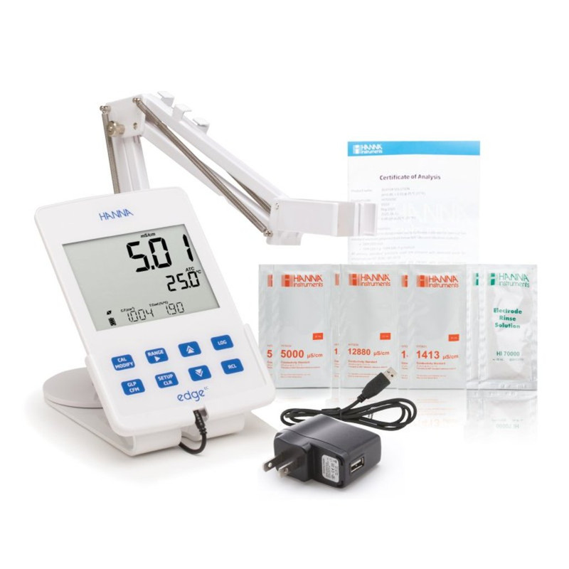 edge dedicado a CE - Solo medidor sin accesorios (ej. Sondas, adaptador, etc.). HANNA