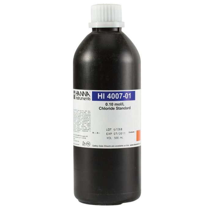 Estándar ISE de cloruro 0.1M (500 mL). HANNA
