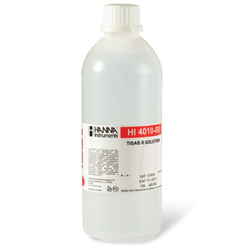 TISAB II para ISE de fluoruro (500 mL). HANNA