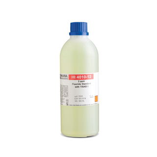 Estandar ISE de fluoruro 2 ppm con TISAB II (500 mL). HANNA