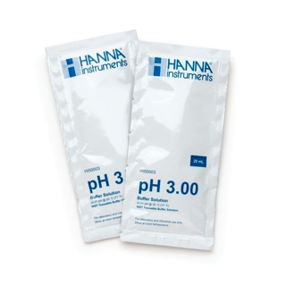 Sobres de solución técnica de calibración pH 3.00 " 25 °C, (25 x 20mL). HANNA