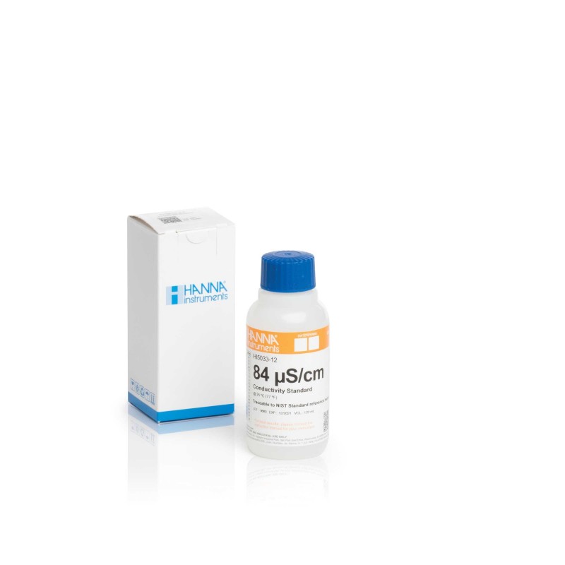 Solución CE  84 µS/cm " 25°C, 120 mL. HANNA