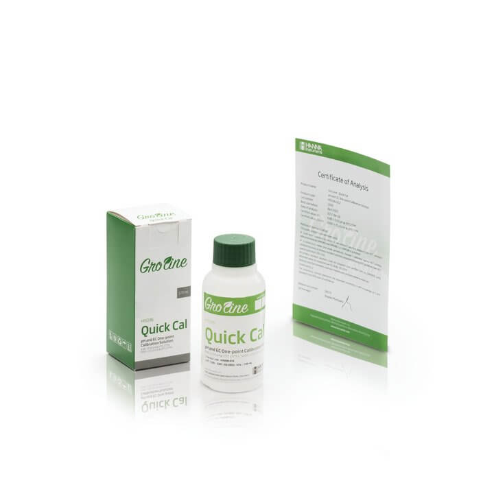 Solución GroLine de calibración rápida  para calibración en un punto de pH/CE, 120 mL. HANNA