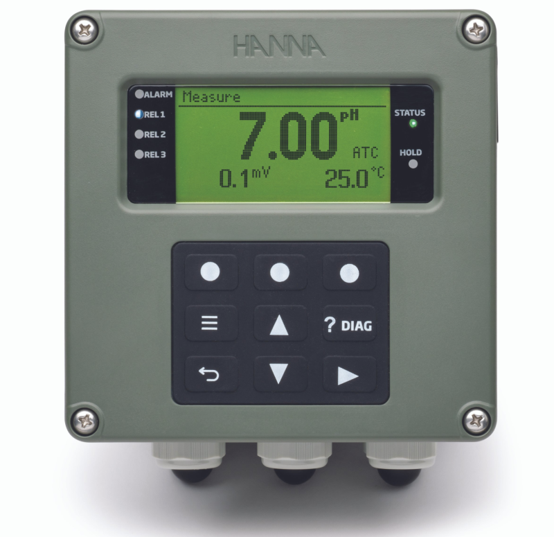 Controlador universal HI510 con entrada para electrodo digital, 3 relevadores, 2 salidas analógicas. HANNA