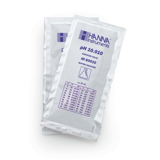 Sobres de estándar de calibración milesimal pH 10.010 " 25 °C, (25 x 20mL). HANNA