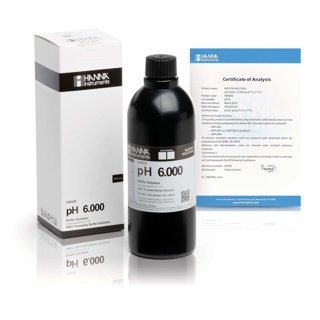 Estándar de calibración milesimal de pH 6.000  " 25°C, 500 mL. HANNA