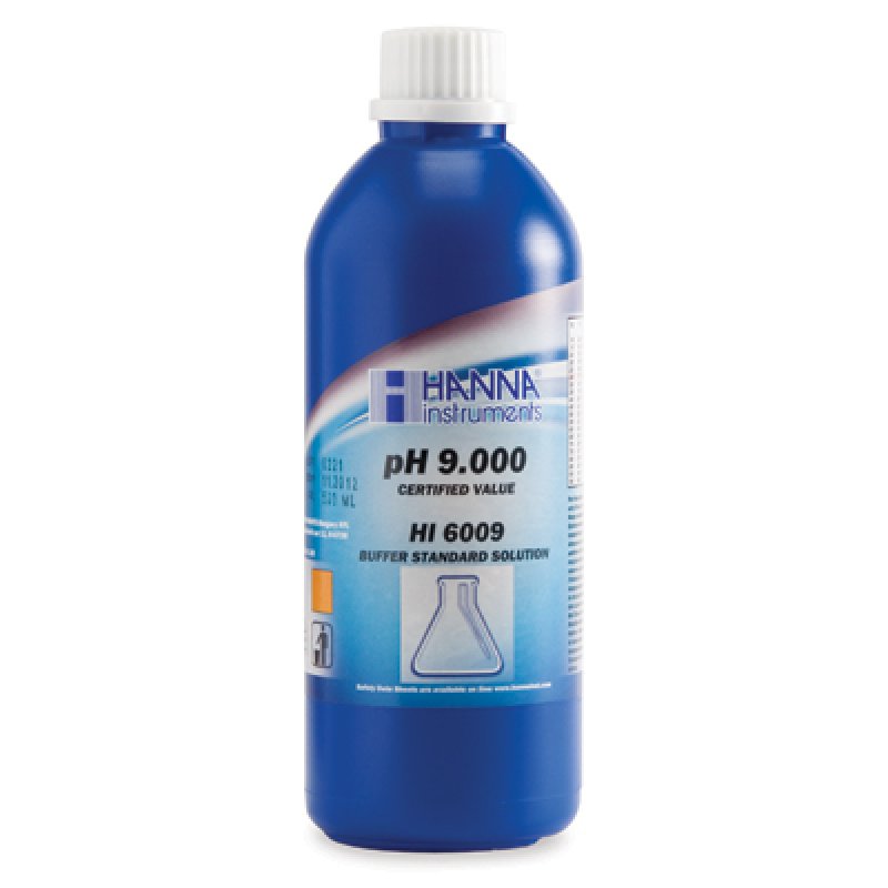 Estándar de calibración milesimal de pH 9.000  " 25°C, 500 mL. HANNA