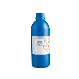 Estándar técnico de calibración de CE de 84 µS/cm " 25°C con certificado de análisis, 500 mL. HANNA