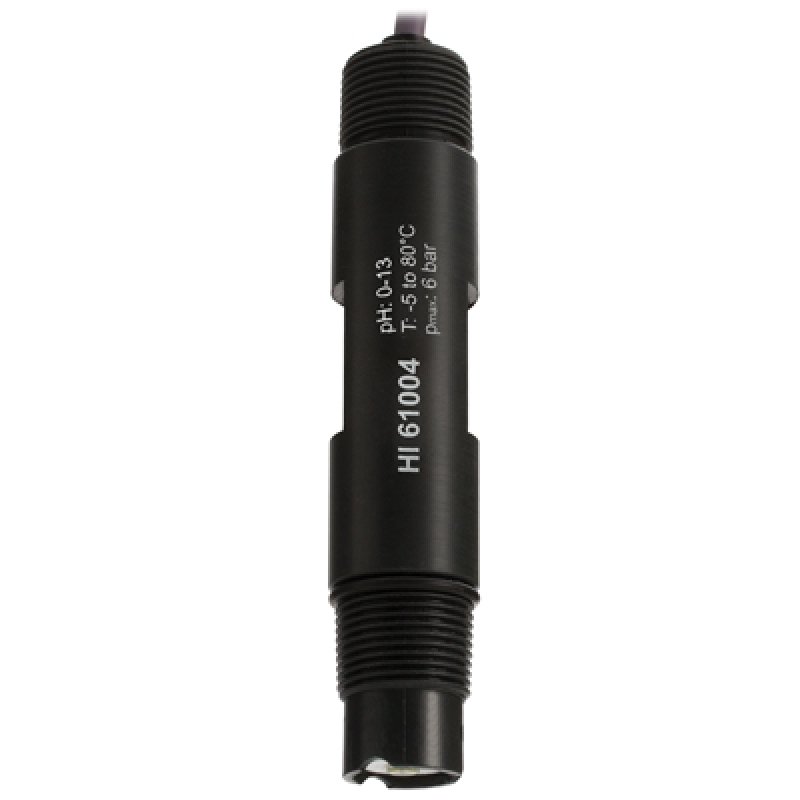 Electrodo industrial de pH para propósito general, cuerpo de PVDF, doble unión PTFE, BNC, 5m, PT100. HANNA