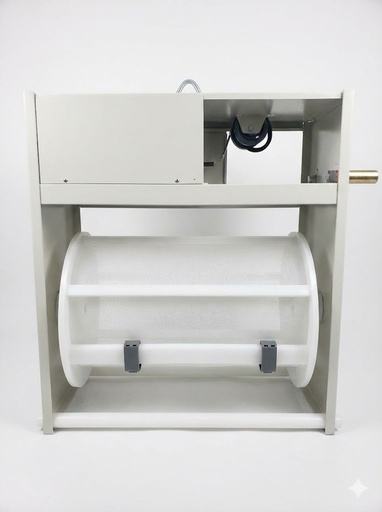 Barril Rotativo Industrial (2' x 1') con Sistema de Motoreductor para Procesos Electrolíticos