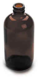 [714421] Botella de vidrio ámbar, 473 mL, paquete de 6