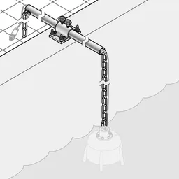 [LZX914.99.11300] Soporte de cadena de acero inoxidable, 5 m