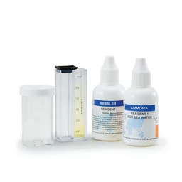 [HI3826] Test kit para medición de amoniaco (como NH3-N) en agua salada, 25 pruebas aproximadamente