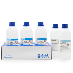 [HI54710-11] Soluciones técnicas de pH 4.01, pH 7.01, pH 10.01, solución HI70300L y HI7061, 1 frasco 500 mL c/u