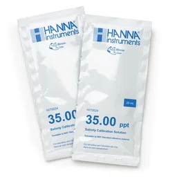 [HI70024P] Sobres de estándar de calibración de salinidad 35.00 ppt " 25°C, (25 x 20mL)