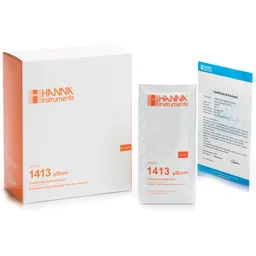 [HI70031C] Sobres de estándar de calibración CE 1,413 µS/cm " 25°C con certificado de análisis, (25 x 20mL)