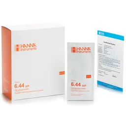 [HI70038C] Sobres de estándar de calibración TDS 6.44 g/L (ppt) " 25°C con certificado de análisis, (25 x 20mL)