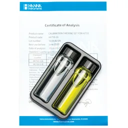 [HI733-11] Conjunto de estándares  para calibración de amoníaco de intervalo alto (0.0-99.9 ppm)