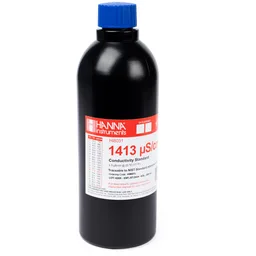 [HI8031L] Estandár de CE  1413 µS/cm valor " 25°C, frasco de 500 mL FDA
