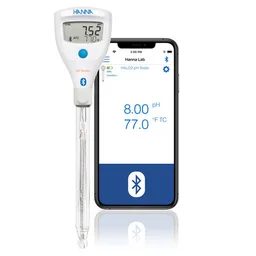 [HI9810462] Medidor de pH rellenable inalámbrico HALO2 para laboratorio con electrodo especializado incorporado