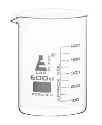 [CH0126J] Vaso de Precipitados, Forma Baja, 600 mL