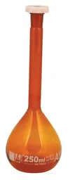 [CH0451G] Matraz Aforado, Ámbar, Clase A, 250 mL