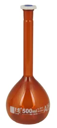 [CH0451H] Matraz Aforado, Ámbar, Clase A, 500 mL