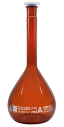 [CH0451J] Matraz Aforado, Ámbar, Clase A, 2000 mL