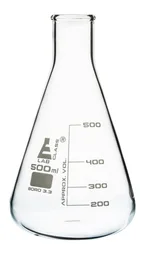 [CH0424G] Matraz Erlenmeyer, Cuello Estrecho, 500 mL