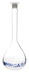 [CH0445F] Matraz de Aforación, Clase A, Tapón PE, 500 mL