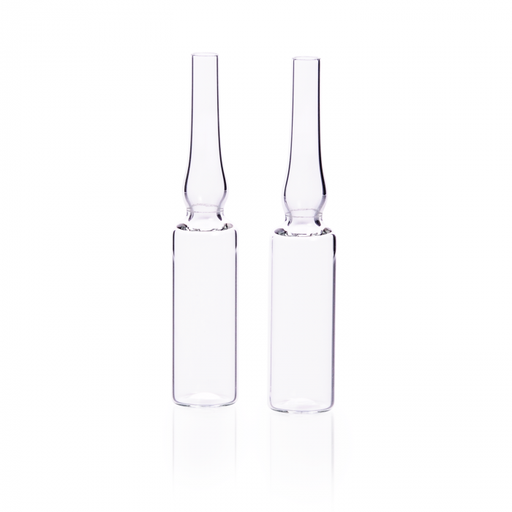 [KIM-12050G-2] AMPOLLETA, VIDRIO CLARO, SCORE BREAK, TALLO CORTO, EMPAQ. GROSS PACK — 2 mL