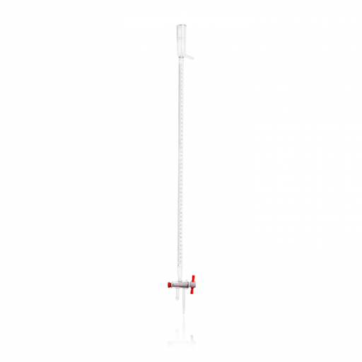 [KIM-17052F-100] BURETA "A" TRES VÍAS, LLAVE PTFE, SERIALIZADA Y CERTIFICADA — 100 mL