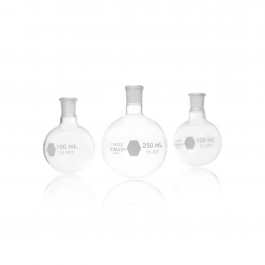 [KIM-25285-200] MATRAZ FONDO REDONDO, CUELLO CORTO JUNTA 24/40 — 200 mL